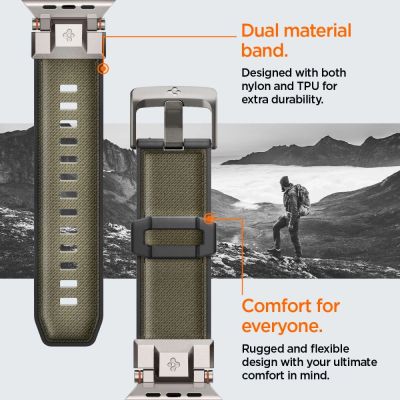 13. Spigen DuraPro Armor Strap für Apple Watch 44 / 45 / 46 / 49 mm - Grün