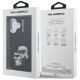 8. Karl Lagerfeld IML Aquarelle Karl & Choupette & Logo iPhone 16 Hülle - Schwarz