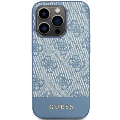 3. Guess 4G Stripe Collection Hülle für iPhone 15 Pro – blau