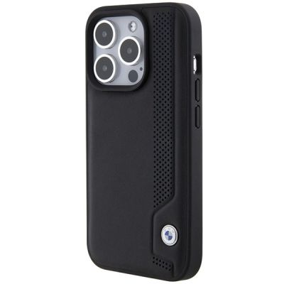 2. BMW Leder Blue Dots iPhone 15 Pro Max Hülle - Schwarz