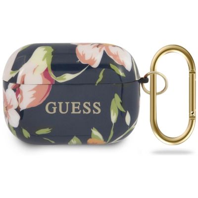 Guess GUACAPTPUBKFL03 AirPods Pro Cover blau/blau N.3 Flower Collection