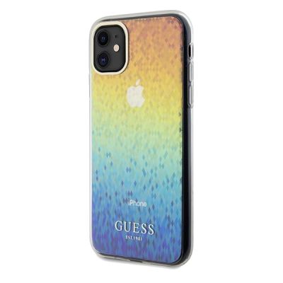 2. Guess IML Faceted Mirror Disco Iridescent Hülle für iPhone 11 / Xr – mehrfarbig