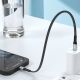 6. Dudao L10P Lightning - USB-C PD 20W Kabel 0,23m - Schwarz