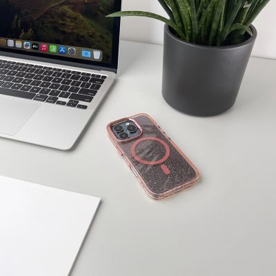 10. Glitter Case MagSafe für iPhone 16 Pro Max – Rosa mit Glitzer