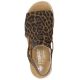 9. Beige Plateau-Sandalen mit Leopardenmuster für Damen, Rieker 62741-90
