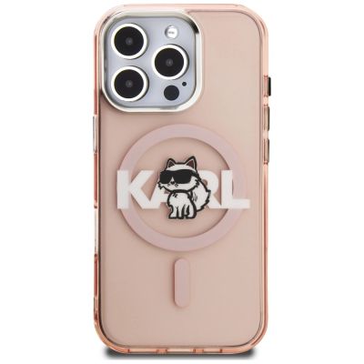 3. Karl Lagerfeld IML Choupette Sketch Logo MagSafe Hülle für iPhone 16 Pro - Pink