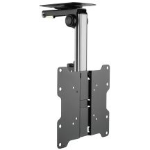 Techly ICA-CPLB 222 TV-Halterung für 94 cm (37 Zoll) Fernseher, Schwarz, Silber