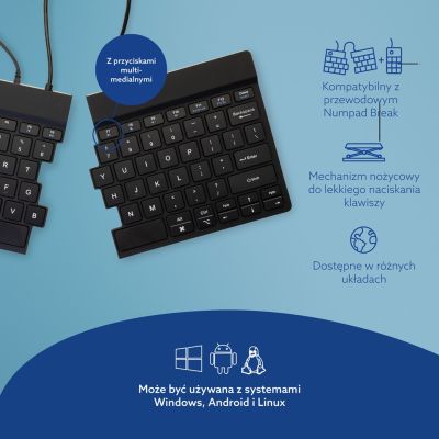 21. R-Go Tools Ergonomische R-Go Split Break v2 Tastatur mit Break-Software, QWERTY_US, kabelgebunden, Schwarz