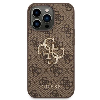 3. Guess 4G Big Metal Logo Case für iPhone 14 Pro - Braun