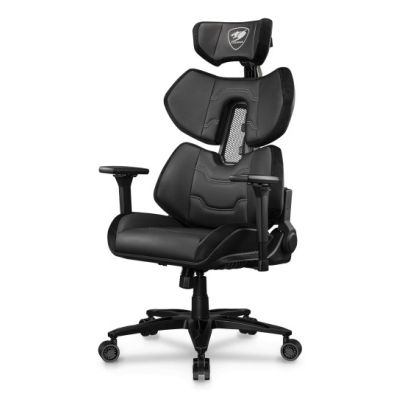 6. COUGAR Terminator Elite Gaming-Stuhl, gepolsterter Sitz, Schwarz, Silber