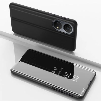 2. Clear View Case Hülle für Honor X7 / Honor Play 30 Plus Flip Cover schwarz