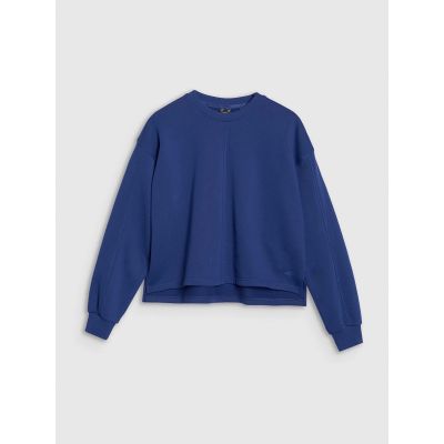 6. Oversize-Sweatshirt ohne Kapuze, offener Reißverschluss, Damen 4F 4FWSS25TSWSF1543-30S