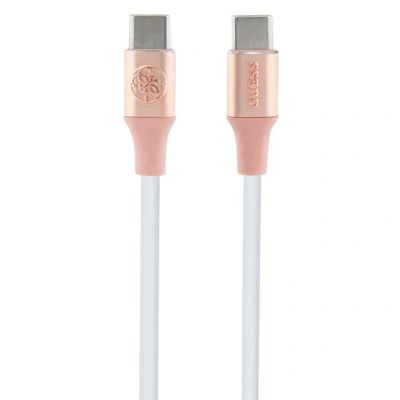 3. Guess Geprägtes Logo USB-C / USB-C-Kabel 1,5 m Schnellladung – Pink