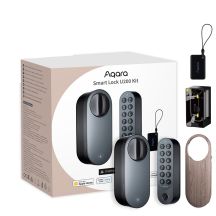 Aqara Smart Lock U200 Kit Schwarz | Intelligentes Türschloss | HomeKit, Gewinde, Bluetooth 5.1, NFC
