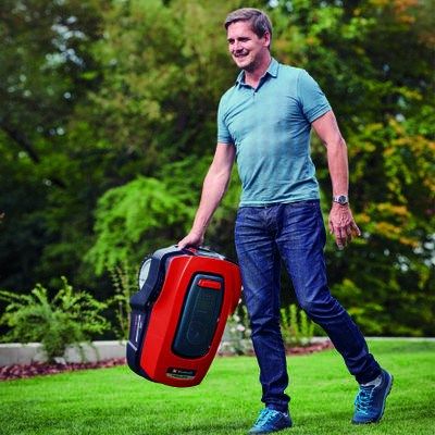 8. Einhell FREELEXO 1200 LCD BT Mähroboter Akku Rot