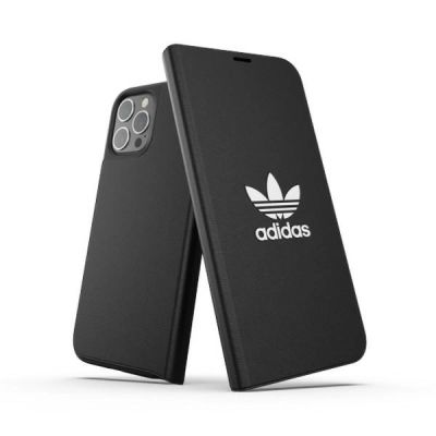 Adidas OR Booklet Case BASIC für iPhone 12 Pro Max - Schwarz und Weiß