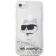 3. Karl Lagerfeld KLHCI8LNHCCS iPhone 7/8/ SE 2020/2022 Silber/Silber Hardcase Glitter Choupette Head
