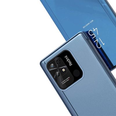 7. Clear View Case Cover für Xiaomi Redmi 10C Cover mit einer Klappe rosa