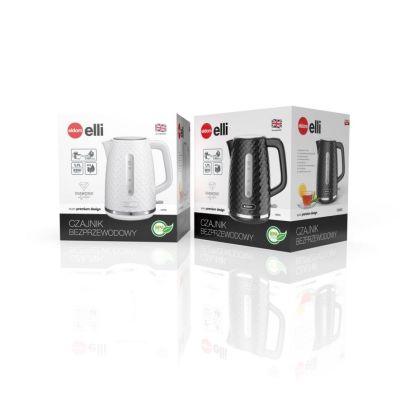 10. ELDOM ELLI WASSERKOCHER, FASSUNGSVERMÖGEN 1,7 L, LEISTUNG 2200 W, SCHWARZ, STREIFEN