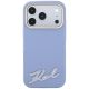 3. Karl Lagerfeld MagSafe-Hülle mit genarbter Oberfläche und Harz-Logo für iPhone 18 Pro / 17 Pro – Hellblau