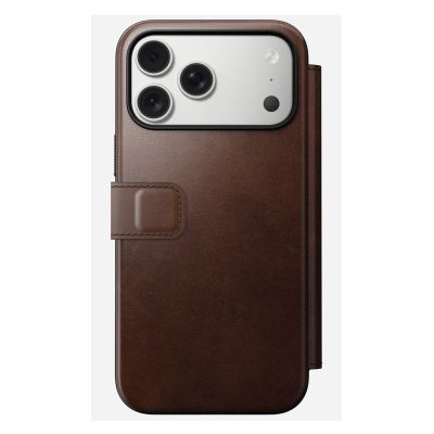 4. Nomad Moderne Leder-Folio-Handyhülle 16 cm (6,3 Zoll) Braun