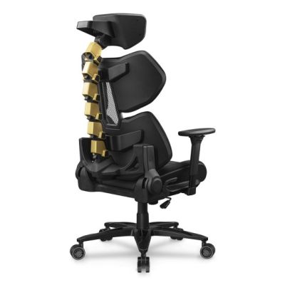 4. COUGAR Terminator Elite Gold Gaming-Stuhl, gepolsterter Sitz, Schwarz, Gold