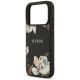 6. Guess Grained Flowers Classic Logo MagSafe Hülle für iPhone 17 Pro - Schwarz