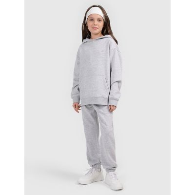 5. Mädchen-Sweatshirt mit Kapuze, offen, 4F 4FJWMM00TSWSF1862-25M