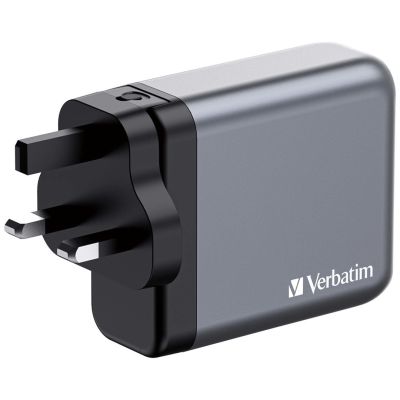 8. Verbatim GaN-Ladegerät 140 W, 1x USB-A, 3x USB-C