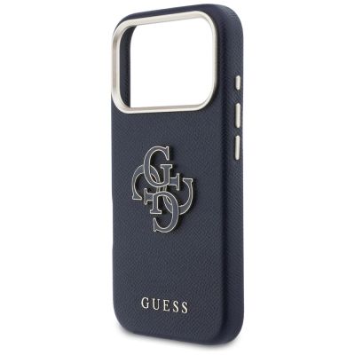 6. Guess FW Resin Logo Hülle für iPhone 17 Pro - Blau