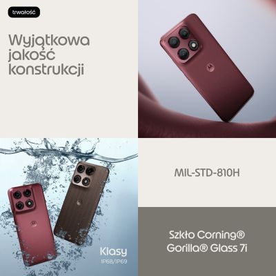 11. Motorola Edge 70 Pro, 17,2 cm (6,78 Zoll), Dual-SIM, Android 16.0, 5G, USB Typ-C, 12 GB RAM, 512 GB interner Speicher, 6500 mAh Akku, Burgunderrot