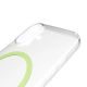 6. Puro Lite Mag TPU+PC Hülle kompatibel mit MagSafe für iPhone 17 - Transparent mit grünem Ring