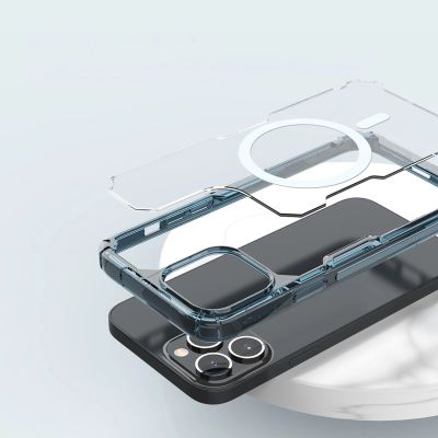 13. Nillkin Nature Pro Magnetische Hülle iPhone 14 Pro magnetische Hülle MagSafe blau