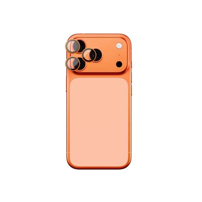 2. AmazingThing AR Saphir-Kameralinsenglas für iPhone 17 Pro / Pro Max – mit orangefarbenem Rahmen