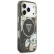 4. Guess IML Glitter Flowers Triangle MagSafe Hülle für iPhone 18 Pro Max / 17 Pro Max – Schwarz