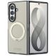 2. Guess Magnetische Ringständer-Hülle mit genarbtem Logo und MagSafe-Design für Samsung Galaxy Z Fold 8 Ultra – Beige