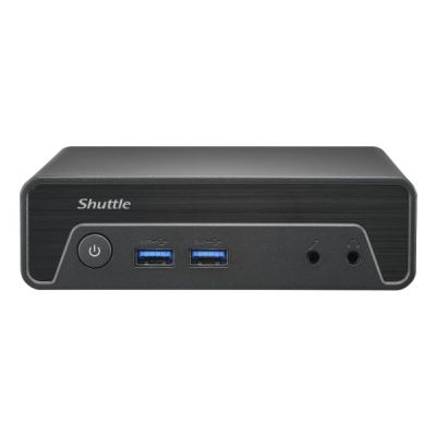 7. Shuttle Nano PC NE10N, Intel N 100, 1x HDMI, 1x DP, 6x USB, 1x LAN, lüfterlos, 24/7-Dauerbetrieb, inkl. VESA, 0,6 l PC, Mini-PC-Barebone, Intel SoC, DDR4-SDRAM, PCI Express, Serial ATA, 65 W