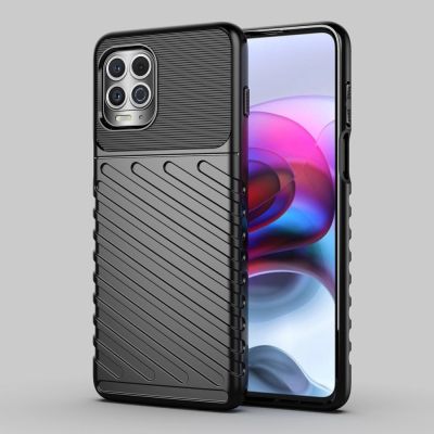11. Thunder Case Flexibel Robuste Panzer Handyhülle TPU Schutzhülle für Motorola Moto G100 / Edge S schwarz