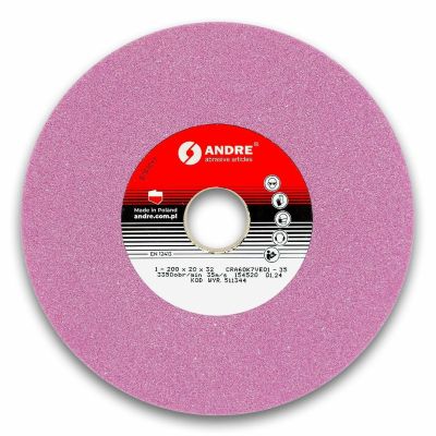 ANDRE Flachschleifscheibe 200 mm x 20 mm x 32 mm CRA60K7VE01-35 Rosa "Typ 1"