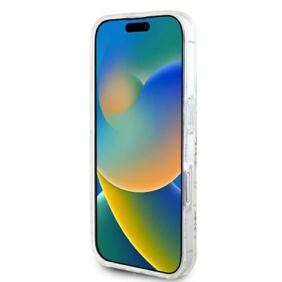 5. Guess IML 4G Background MagSafe Hülle für iPhone 16 Plus – weiß