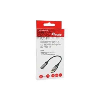 6. Equip 133446 0,15 m DisplayPort HDMI-Kabeladapter Schwarz, Grau