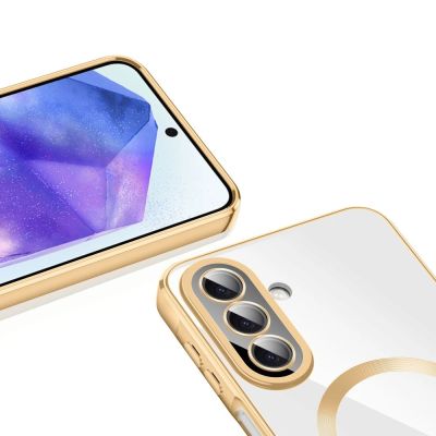 3. Tech-Protect MagFlex MagSafe Hülle für Samsung Galaxy A27 5G – Transparentes Gold