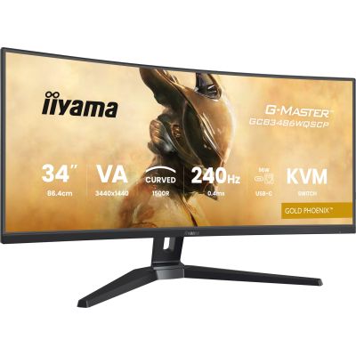 10. iiyama GCB3486WQSCP-B1 Monitor 34" VA 3440x1440 500cd/m2 0,4ms 2xHDMI 2xDP USB