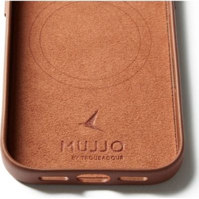 12. Mujjo Lederhülle in Hellbraun für iPhone 17 Pro