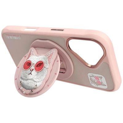 14. Nimmy Glasses Cool Cat MagSafe Case für iPhone 16 - Rosa