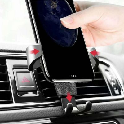 12. Autohalter H01 Schwarzer Schwerkraft-Autohalter für das Lüftungsgitter