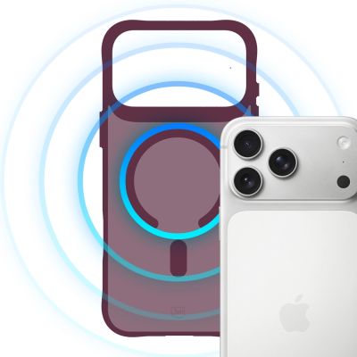 3. 3mk Smoke MagCase Hülle für iPhone 18 Pro / 17 Pro - bordeauxrot