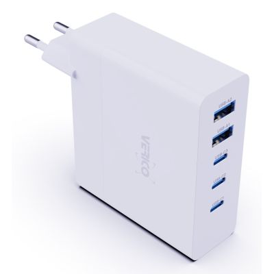 2. Verico 4OJ-ABGWE1-N1 Ladegerät für Mobilgeräte (Laptop, Smartphone, Tablet, Handy), Weiß, AC-Schnellladefunktion, intern