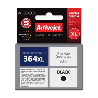 Activejet AH-364BCX Tinte (ersetzt HP 364XL CN684EE; Premium; 20 ml; Schwarz)