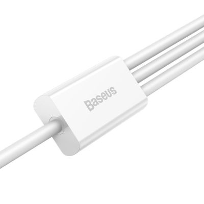 3. Baseus Superior 3in1 USB-Kabel - Lightning / USB Type C / Micro-USB 3,5 A 1,5 m Weiß (CAMLTYS-02)
